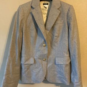 J Crew Heathered Gray Wool Schoolboy Blazer Sz 4